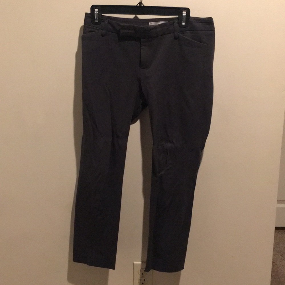 Gray dress pants from Gap. Slim cropped.